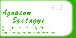 agapion szilagyi business card